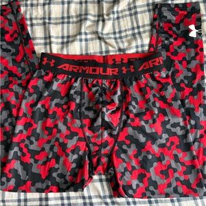 Under Armour Red and Black Patterned Shorts